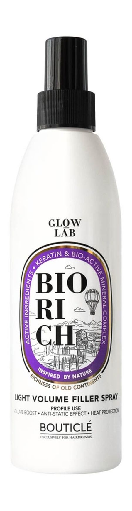Bouticle Glow Lab Biorich Light Anti-Static Volume Spray комплекс витаминов и минералов maxler b complex вкус апельсин 3 тубы по 20 шипучих таблеток