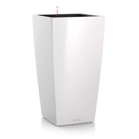 Кашпо Lechuza cubico 40см белый блестящий с автополивом