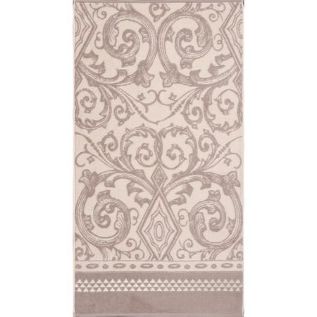 Махровое полотенце Cleanelly Delizioso бежевое с кремовым 70х130 см