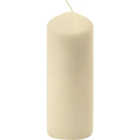 Свеча столбик бежевая 17 см свеча столбик home interiors желтый 7х15 см