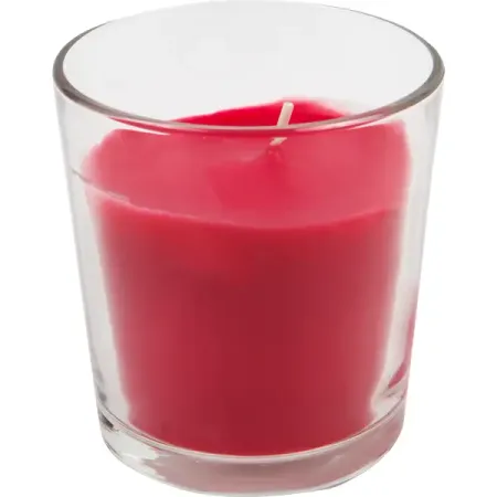Свеча ароматизированная в стакане Клубника красная 8.5 см