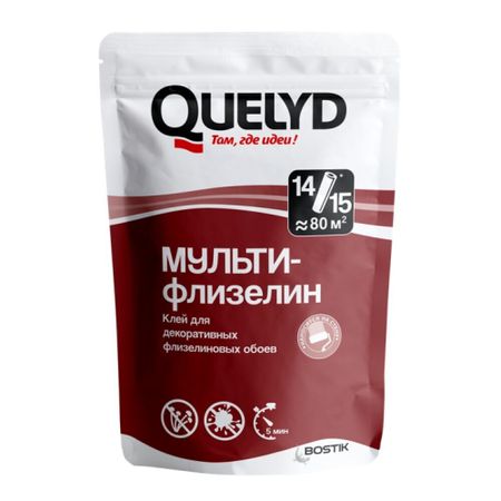 Клей для флизелиновых обоев Quelyd Мульти-флизелин 80 кв.м 450 г