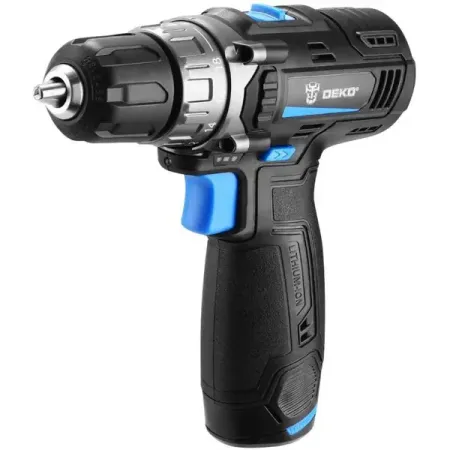 Дрель-шуруповерт аккумуляторная Deko ZKCD12 084-1008, 12 В Li-ion 1.5 Ач аккумуляторная дрель nanwei 20в 120 н·м