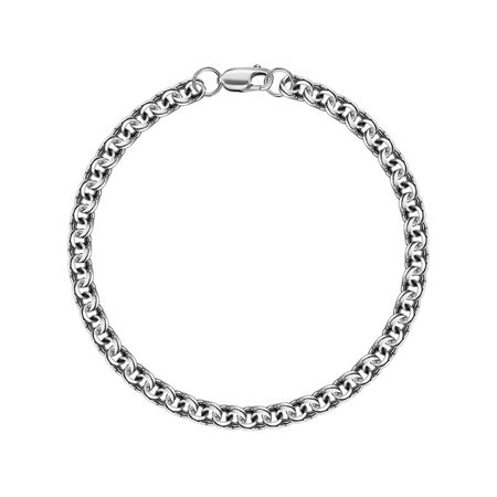 Серебряный браслет ручного плетения Бисмарк с чернением