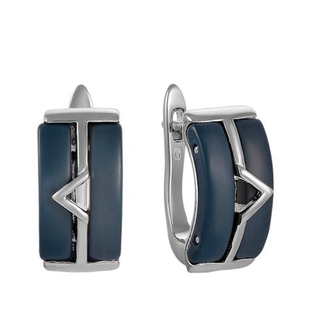 Серьги из серебра с керамикой
