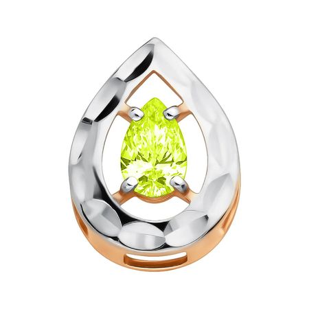 Золотая подвеска с кристаллом