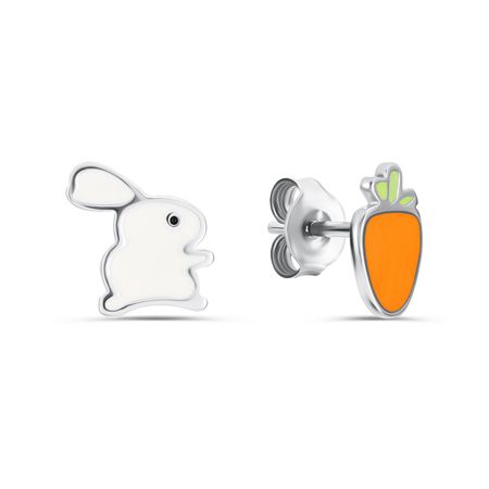 Серебряные серьги с эмалью