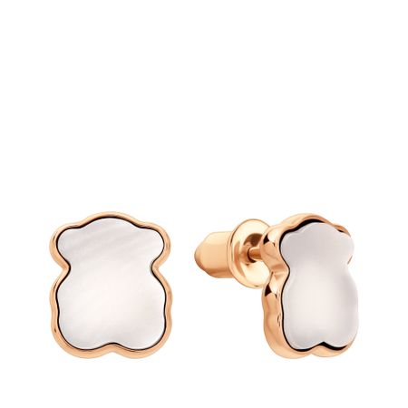 Золотые серьги с перламутром