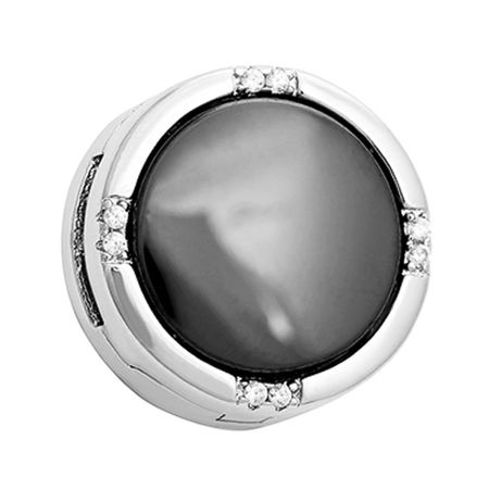 Серебряный шарм с керамикой и фианитами с родированием элли шарм одержимость драко