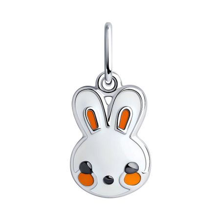 Серебряная подвеска Заяц с эмалью и родированием роман георгиевич заяц валерий эдуардович бутвиловский владимир витольдович давыдов биология для абитуриентов