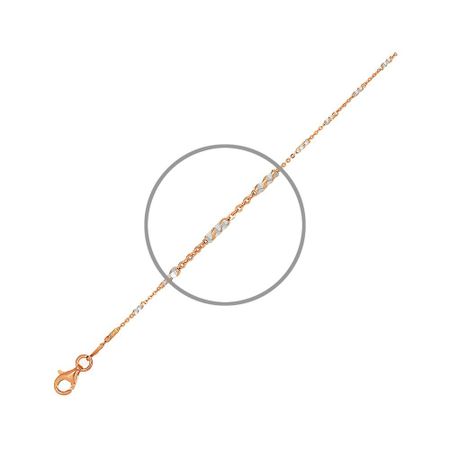 Серебряная цепочка с позолотой