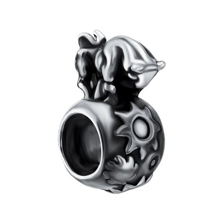 Серебряный шарм с чернением со знаком зодиака Телец