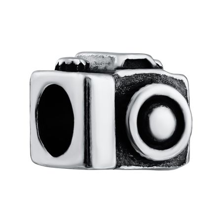 Серебряный шарм Фотоаппарат с чернением
