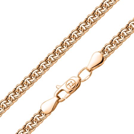 Золотой полновесный браслет Бисмарк с алмазной гранью