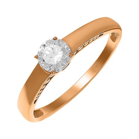 Кольцо из серебра с фианитом