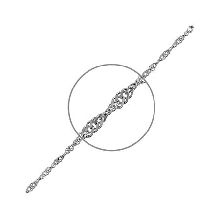 Серебряный браслет Сингапур с родированием дж д браун сингапур путеводитель berlitz