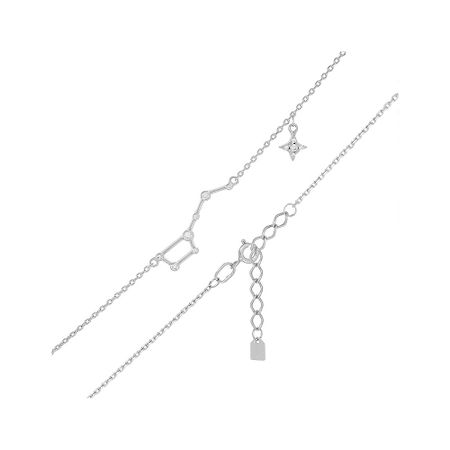 Серебряный браслет Звезда с фианитами и родированием светодиодная звезда для елки navidad natal noel