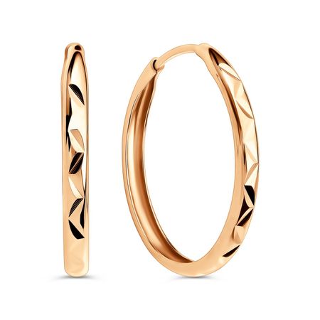 Золотые серьги с алмазной гранью