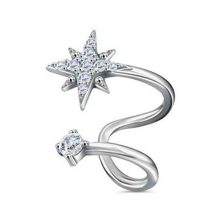 Серебряная серьга с фианитами и родированием татьяна витальевна устинова серьга артемиды