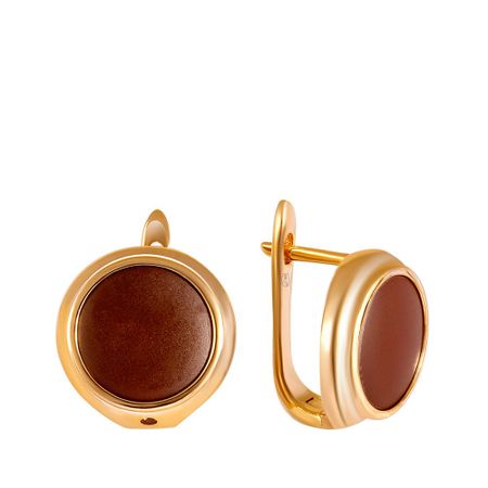 Серьги из серебра с керамикой и фианитами