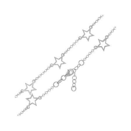 Серебряный браслет Звезда с родированием светодиодная звезда для елки navidad natal noel