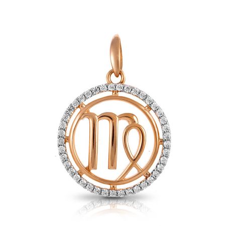 Подвеска TALANT из золота с фианитами, знак зодиака Дева