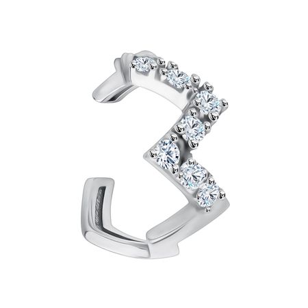 Серебряная серьга с фианитами и родированием татьяна витальевна устинова серьга артемиды