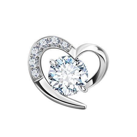 Серебряная подвеска Сердце с фианитами и родированием подвеска maxijoy сердце с оленями 11 5см красная дерево