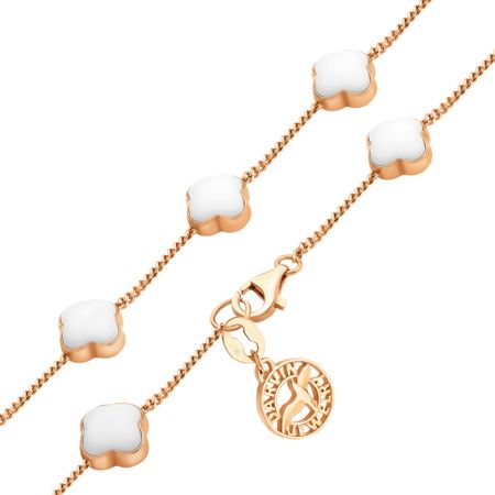 Золотой браслет с агатами из коллекции КЛЕВЕР брелок my lucky charm клевер металл