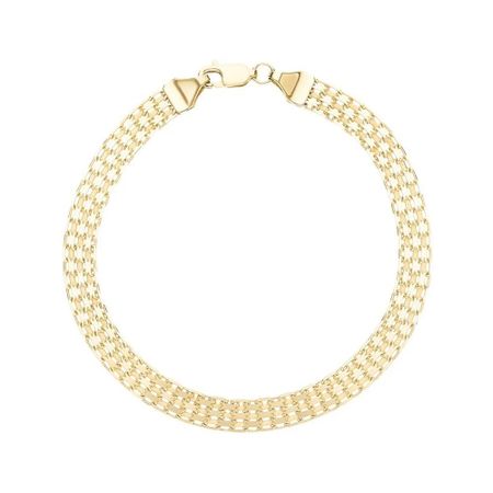 Золотой полновесный браслет Три дорожки яркие дорожки письмо 3 4 года