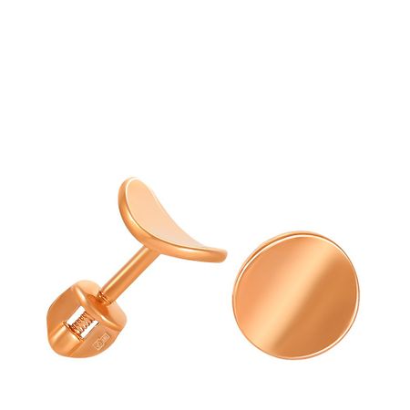 Золотые серьги Круг из коллекции Геометрия