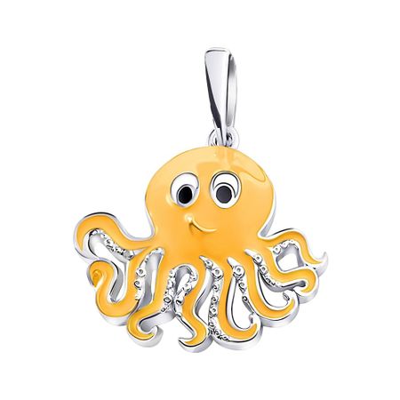 Подвеска детская TALANT Осьминог из серебра с эмалью