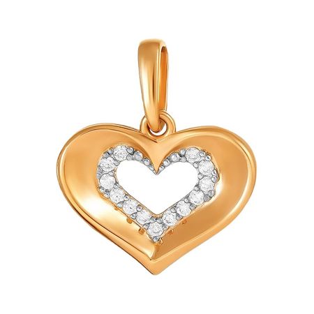 Подвеска TALANT Сердце из серебра с фианитами подвеска maxijoy сердце с оленями 11 5см красная дерево