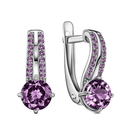 Серебряные серьги с ювелирным стеклом рама со стеклом коричневая 15 х 20 см