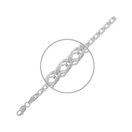 Серебряный браслет Тройной ромб с родированием олег михайлович куваев юрий павлович казаков тройной полярный сюжет сборник произведений