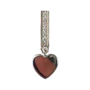 Серебряная подвеска Сердце с фианитами подвеска maxijoy сердце с оленями 11 5см красная дерево