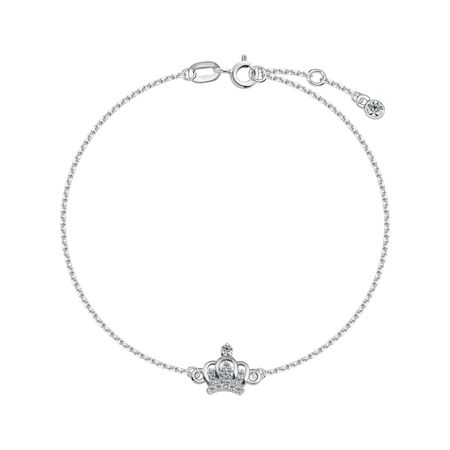 Серебряный браслет Корона с фианитами и родированием дарья аркадьевна донцова корона мышки норушки