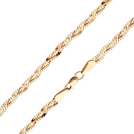 Золотая цепочка Косичка из 3 цепей тесьма джут косичка 4 см х 2 м