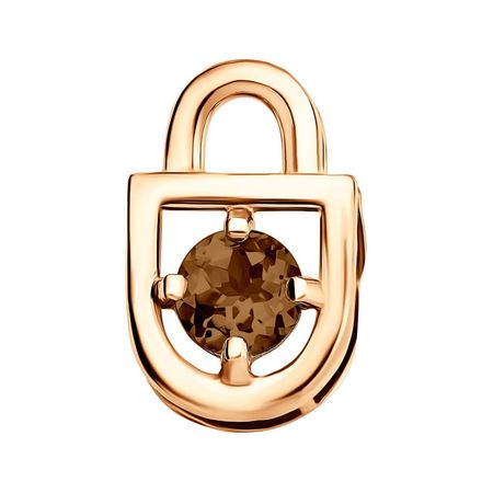 Золотая подвеска с раухтопазом