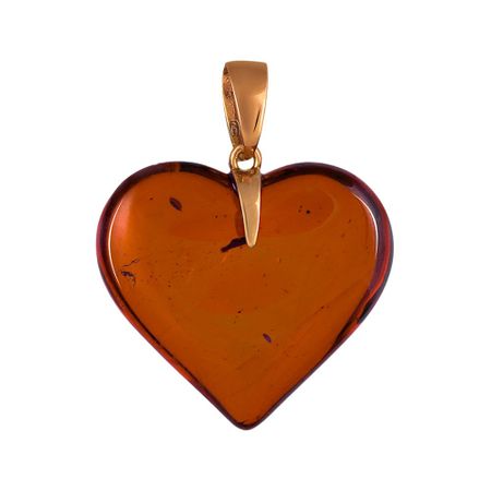 Подвеска из серебра с янтарем