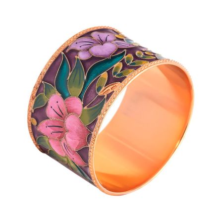 Кольцо для салфеток из серебра с эмалью из 10 микрофибровых протирочных салфеток