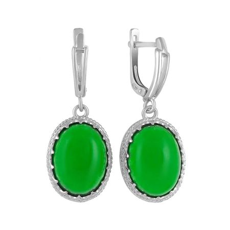 Серьги из серебра с агатами