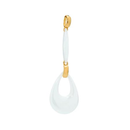 Серебряная подвеска с керамикой и позолотой