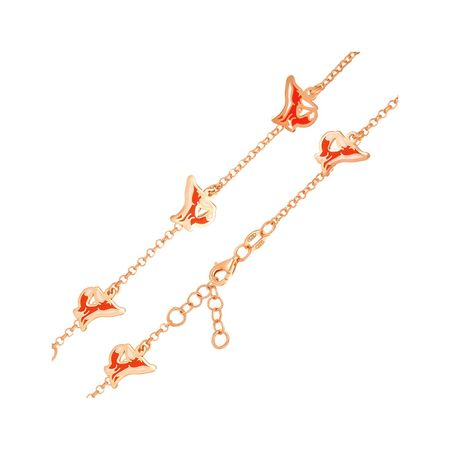 Серебряный браслет с эмалью и позолотой