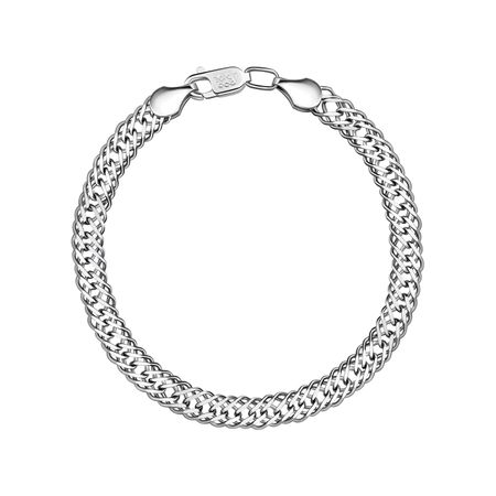 Серебряный пустотелый браслет Тройной ромб с родированием олег михайлович куваев юрий павлович казаков тройной полярный сюжет сборник произведений