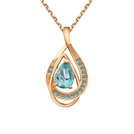 Серебряная подвеска с ювелирным стеклом