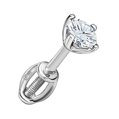 Золотая серьга с бриллиантом и родированием татьяна витальевна устинова серьга артемиды