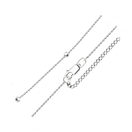 Серебряный браслет Якорь с шариками и родированием р.16-19