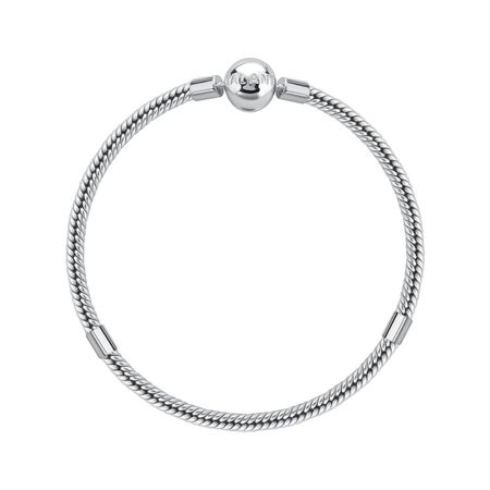 Серебряный полновесный браслет для шармов