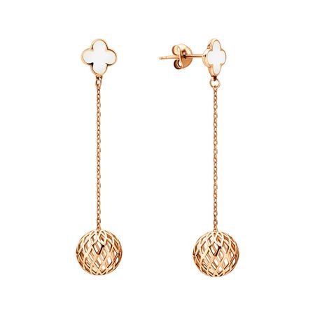 Серебряные серьги с эмалью и позолотой